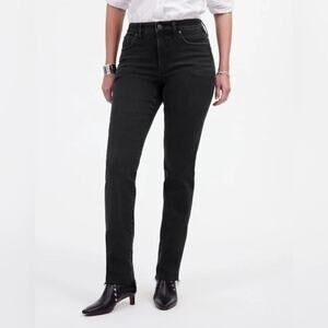 Madewell Curvy Stovepipe Jeans Black Size 33 Petite High Waist Stretch Straight